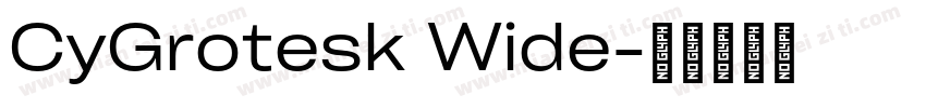 CyGrotesk Wide字体转换